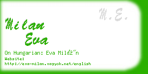 milan eva business card